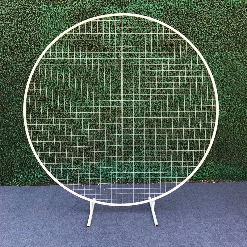 4.9 Ft White Round Grid Balloon Stand (Pickup Only-Cannot be Shipped)