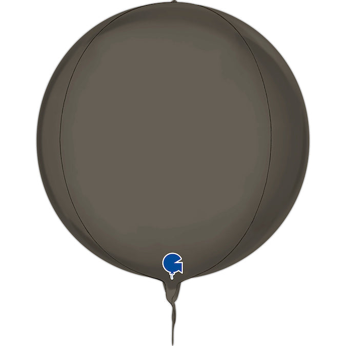 15" (22" Deflated) Globe Platinum Grey 4D Foil Balloon
