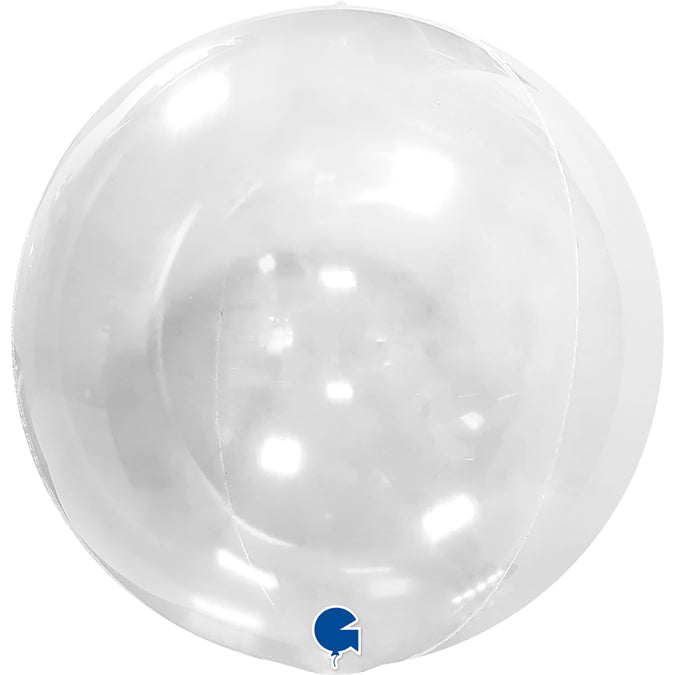 15" (22" Deflated) Globe Transparent 4D Foil Balloon (no valve)