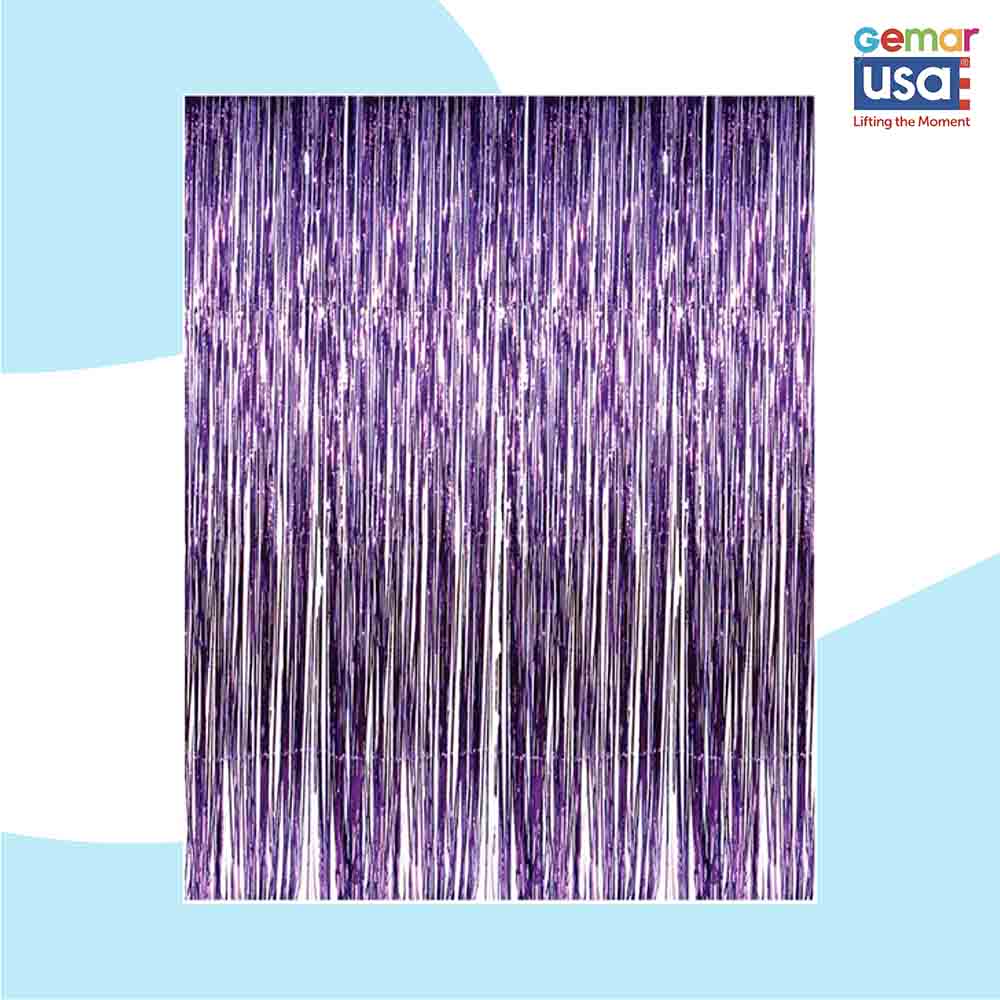 36" X 96" Foil Curtain Backdrop Gemar Purple