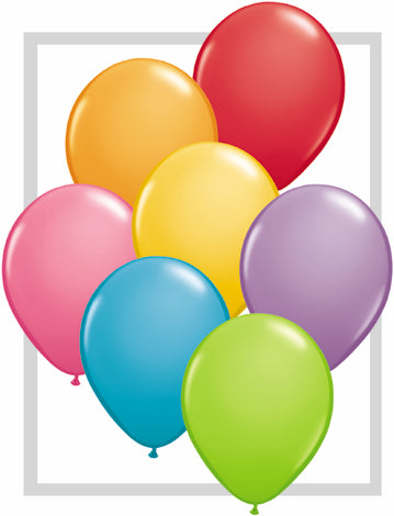 11" Qualatex Latex Balloons FESTIVE Assortment (100 Per Bag)