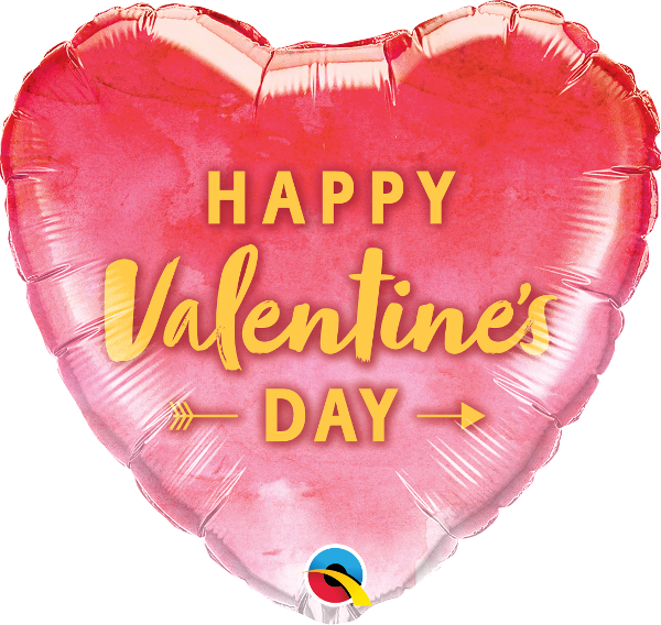 18" Heart Valentine's Day Arrow Gold Foil Balloon