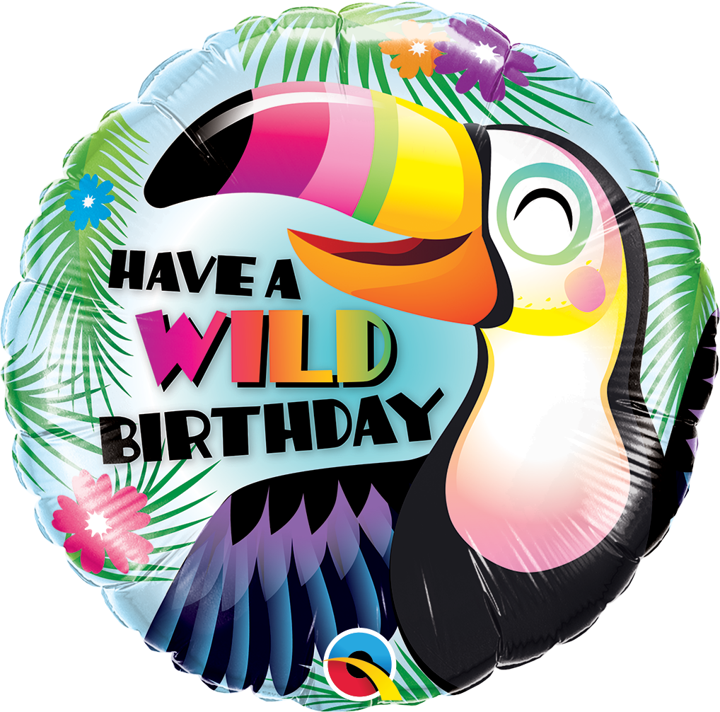 18" Round Have a Wild Birthday Foil Balloon