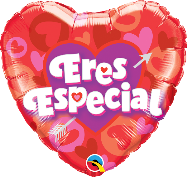 18" Heart Eres Especial Heart & Arrow Foil Balloon