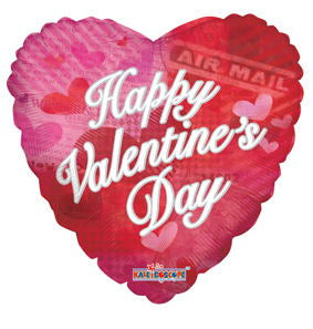 4" Happy Valentine's Day Balloon Air Mail