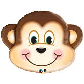 35" Mischievous Monkey Jumbo Mylar Balloon