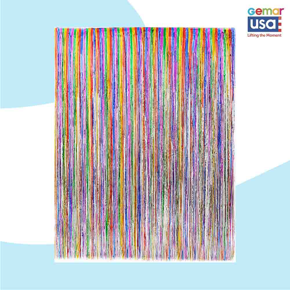 36" X 96" Foil Curtain Backdrop Gemar Rainbow