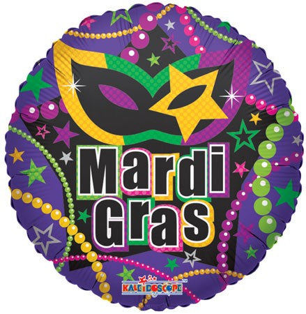 18" Mardi Gras Necklaces Mylar Balloon