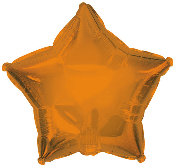 9" Airfill Only Orange Star Balloon