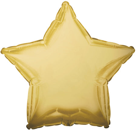 9" Airfill Only CTI Antique Gold Star Balloon