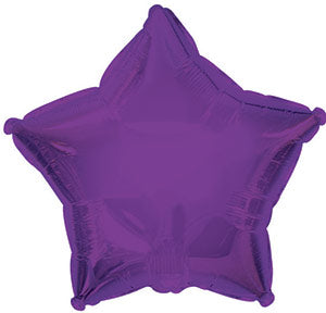 9" Airfill Only Purple Star Balloon