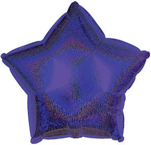 9" Airfill Only Purple Star Dazzeloon Balloon