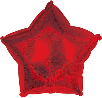 9" Airfill Only Red Dazzleloon Star Balloon