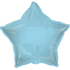 7" Airfill Only Light Blue Star Self Sealing Valve Foil Balloon