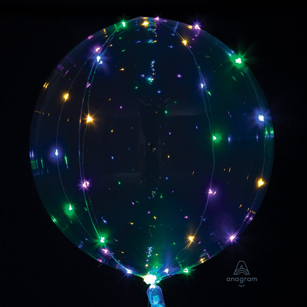 18" Crystal Clearz Multi Colored Lights Balloon