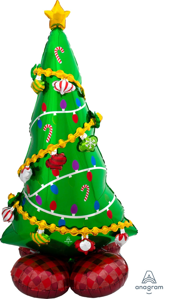 59" Airfill Only Airloonz Consumer Inflatable Christmas Tree Greeter Foil Balloon