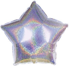 4.5" Airfill Only Silver Dazzleloon Star Balloon