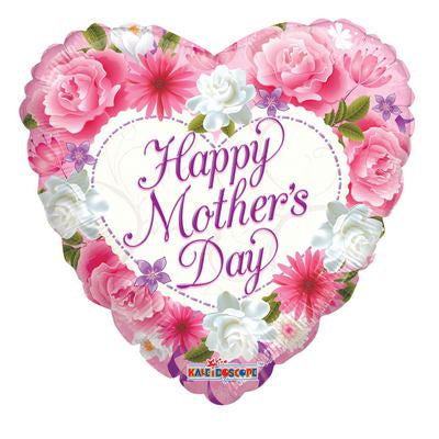 18" Happy Mother's Day Classic Flowers Balloon