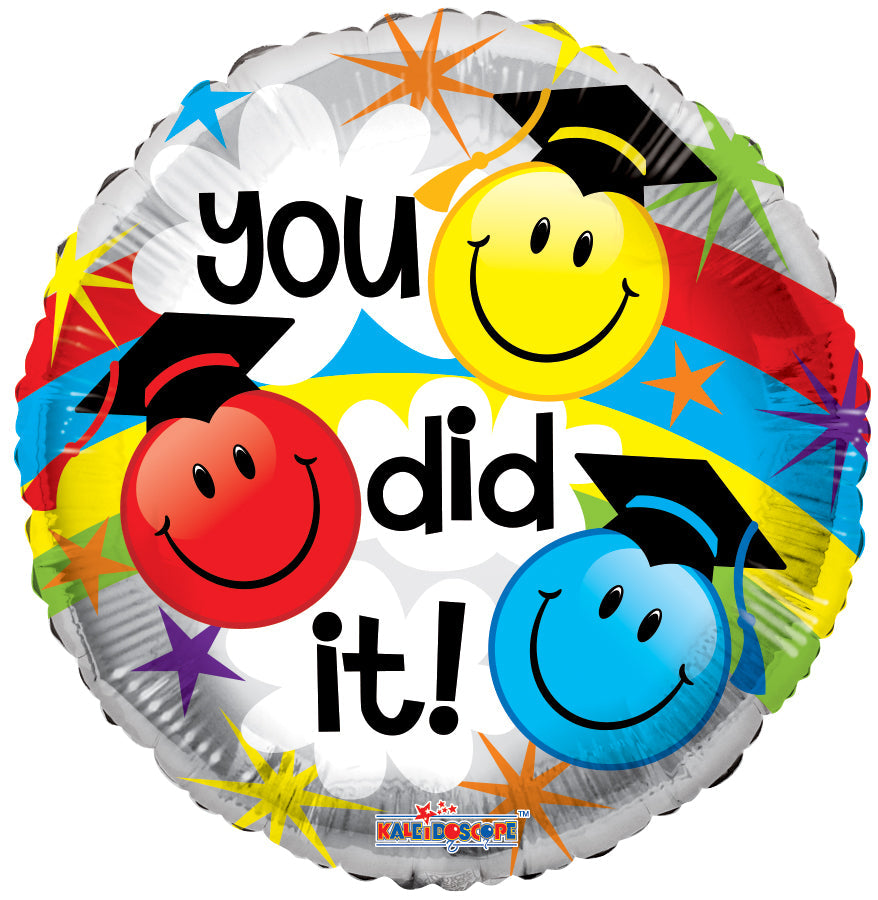 18" You Did It Smilies Foil Balloon