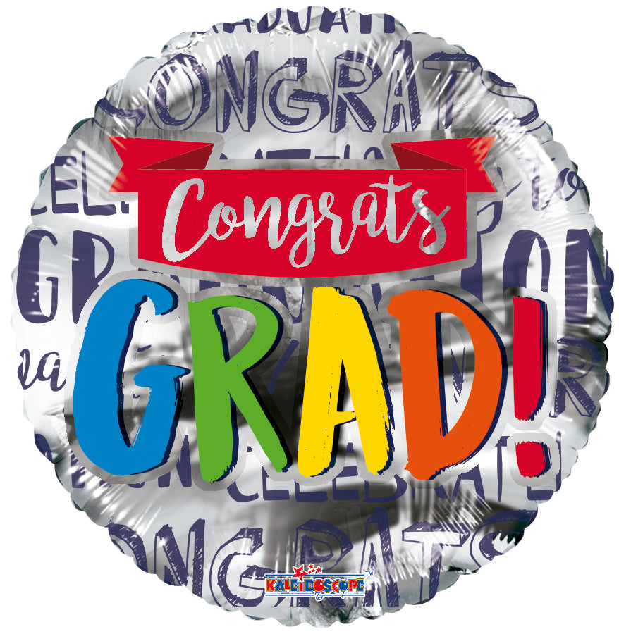 9" Airfill Only Congrats Grad! Banner Foil Balloon