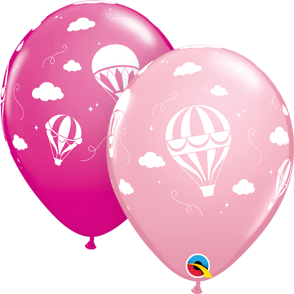 11" Hot Air Balloons (50 Per Bag) Latex Balloons