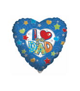 4" Airfill Only I Love You Dad Balloon