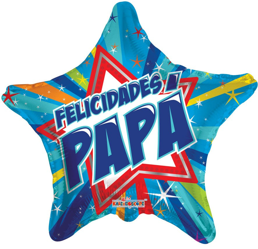 18" Shining Star Felicdades Papa Globo Balloon (Spanish)