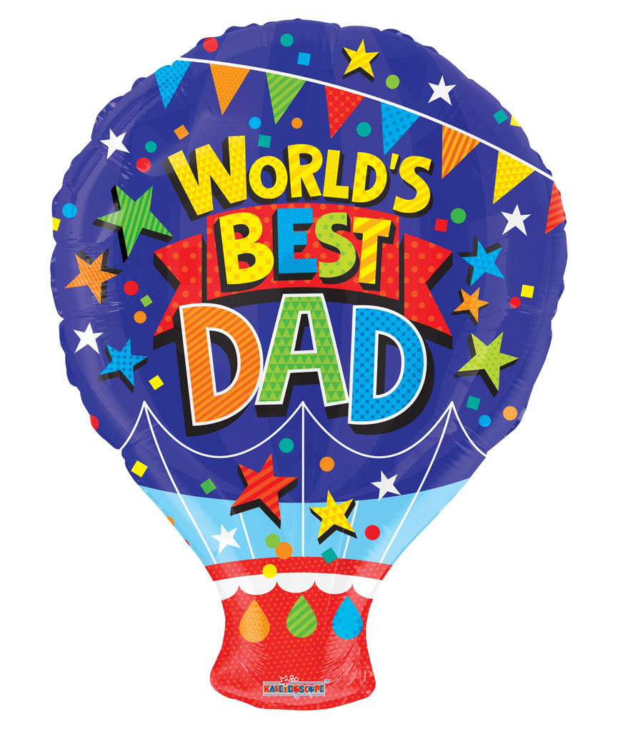 18" World 's Best Dad Shape GelliBean Foil Balloon