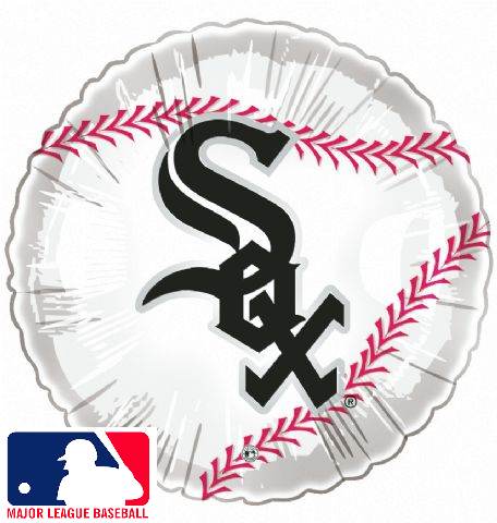 9" Airfill Only Baseball Chicago White Sox Balloon