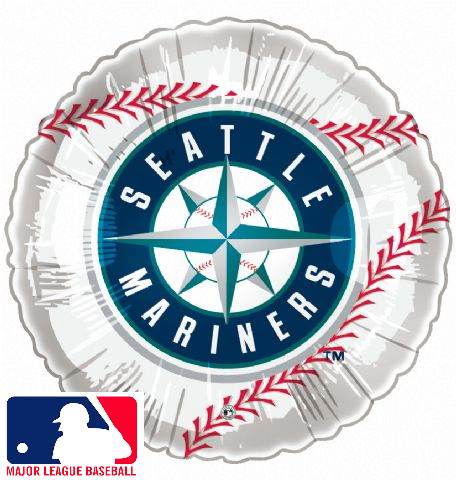 9" Airfill Only Baseball Seattle Mariners Baseball Balloon