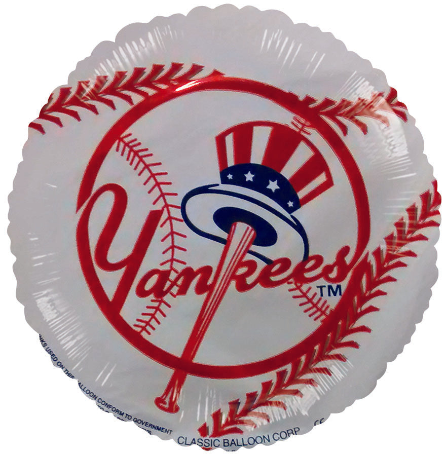 9" Airfill Only New York Yankees Baseball Balloon