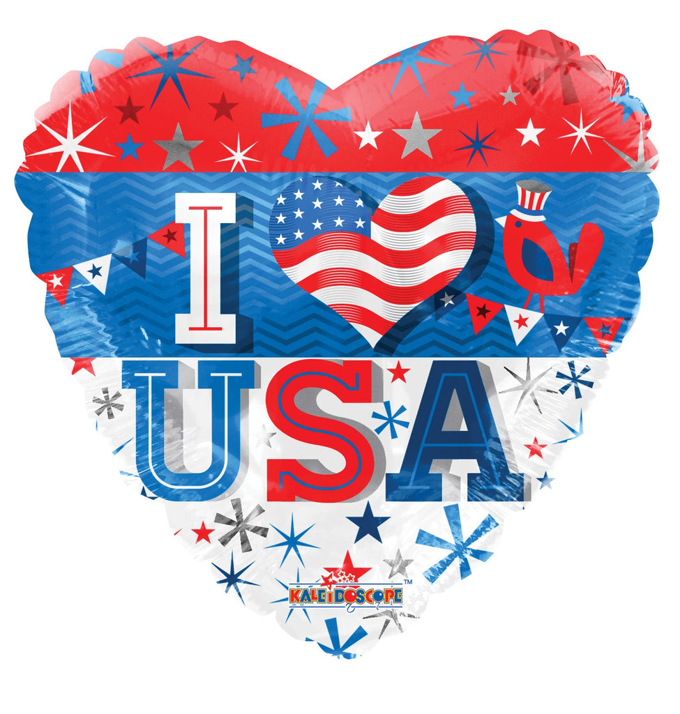 18" I Love America Foil Balloon