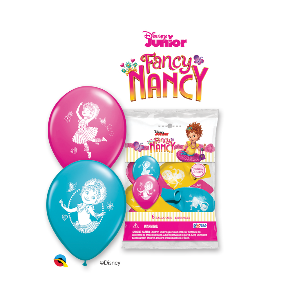 12" Latex Balloons (6 Per Bag) Special Assortment Fancy Nancy