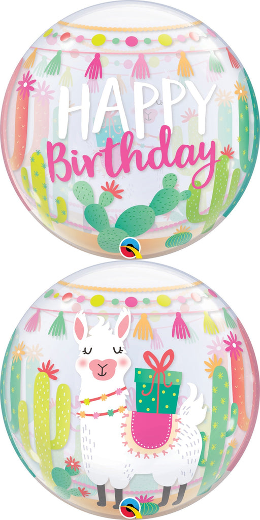 22" Llama Birthday Party Bubble Balloon