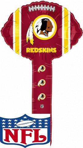 Air Filled NFL Football Hammer Balloon Washington Redskins