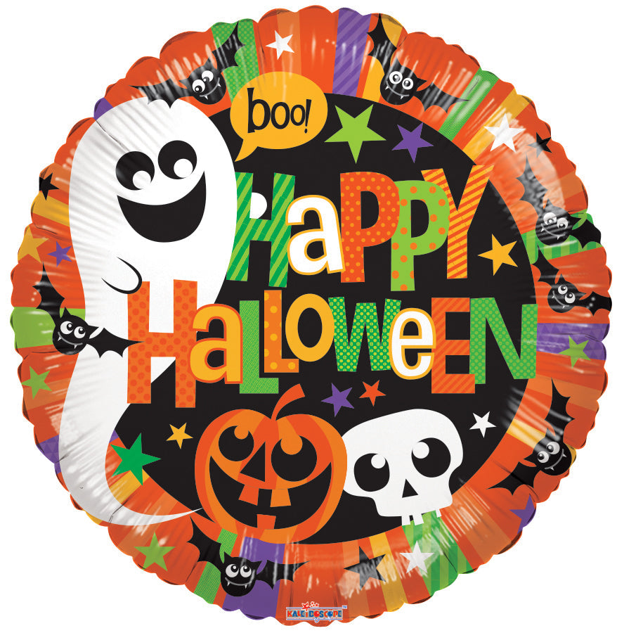 18" Halloween Happy Ghost Foil Balloon