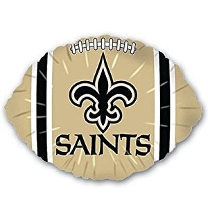 9" Airfill Only NFL New New Orleans Saints Football Balloon