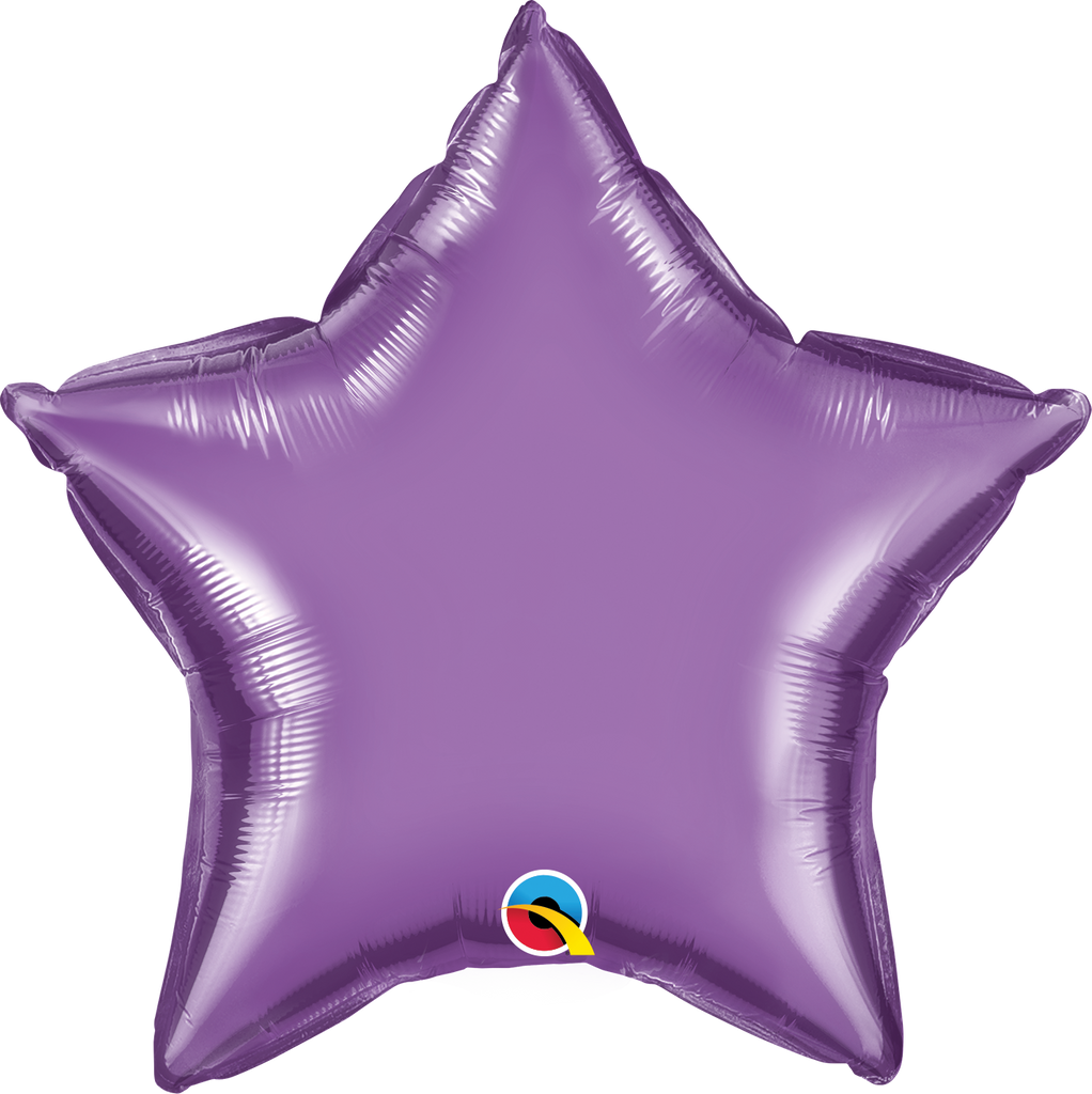 20" Star Qualatex Chrome Purple Foil Balloon