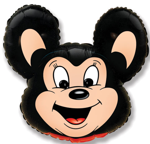 30" Mighty Mouse Black Balloon