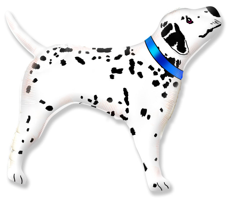 32" Realistic Dalmatian Dog Blue Collar Balloon