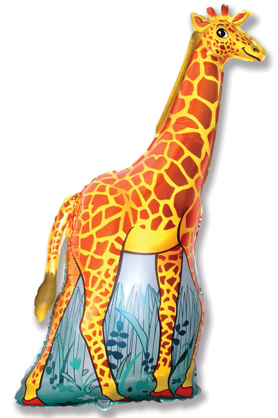 47" Giraffe Orange Balloon