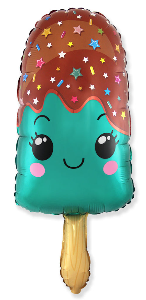 33" Turquoise Iced Lolly Popsicle Foil Balloon