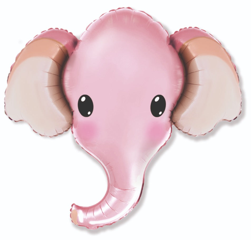 39" Elephant Head Pink Foil Balloon