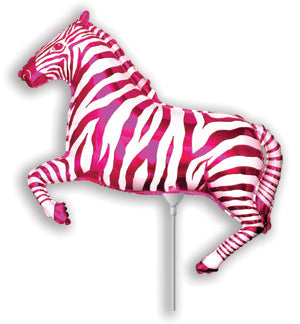 Airfill Only Fuchsia Zebra Balloon