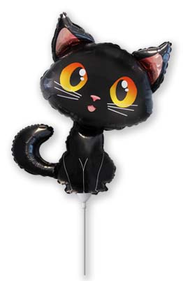 Airfill Only Black Cat Foil Balloon