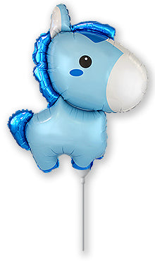 Airfill Only Baby Horse Blue Foil Balloon