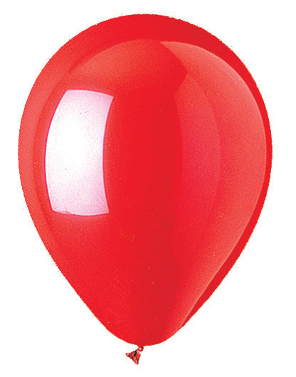 12" CTI PartyLoon Brand Latex Balloons (100 Per Bag) Standard Red