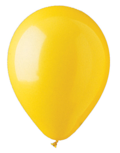 12" CTI PartyLoon Brand Latex Balloons (100 Per Bag) Standard Yellow