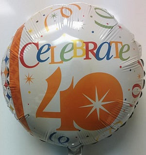 18" Celebrate in Style 40th Birthday Balloon