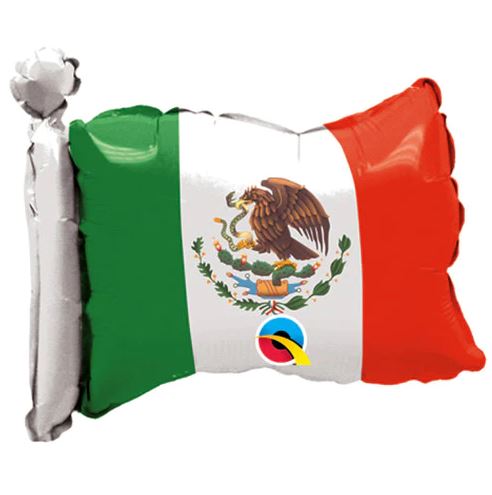 17" Airfill Only Mexican Flag Shape Balloon (Spanish)